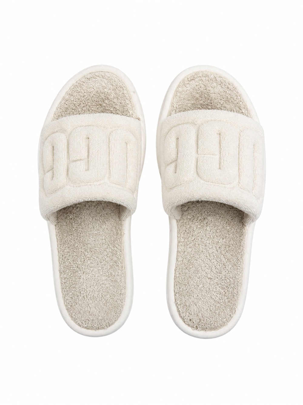 UGG Cream Plush Slide Sandals
